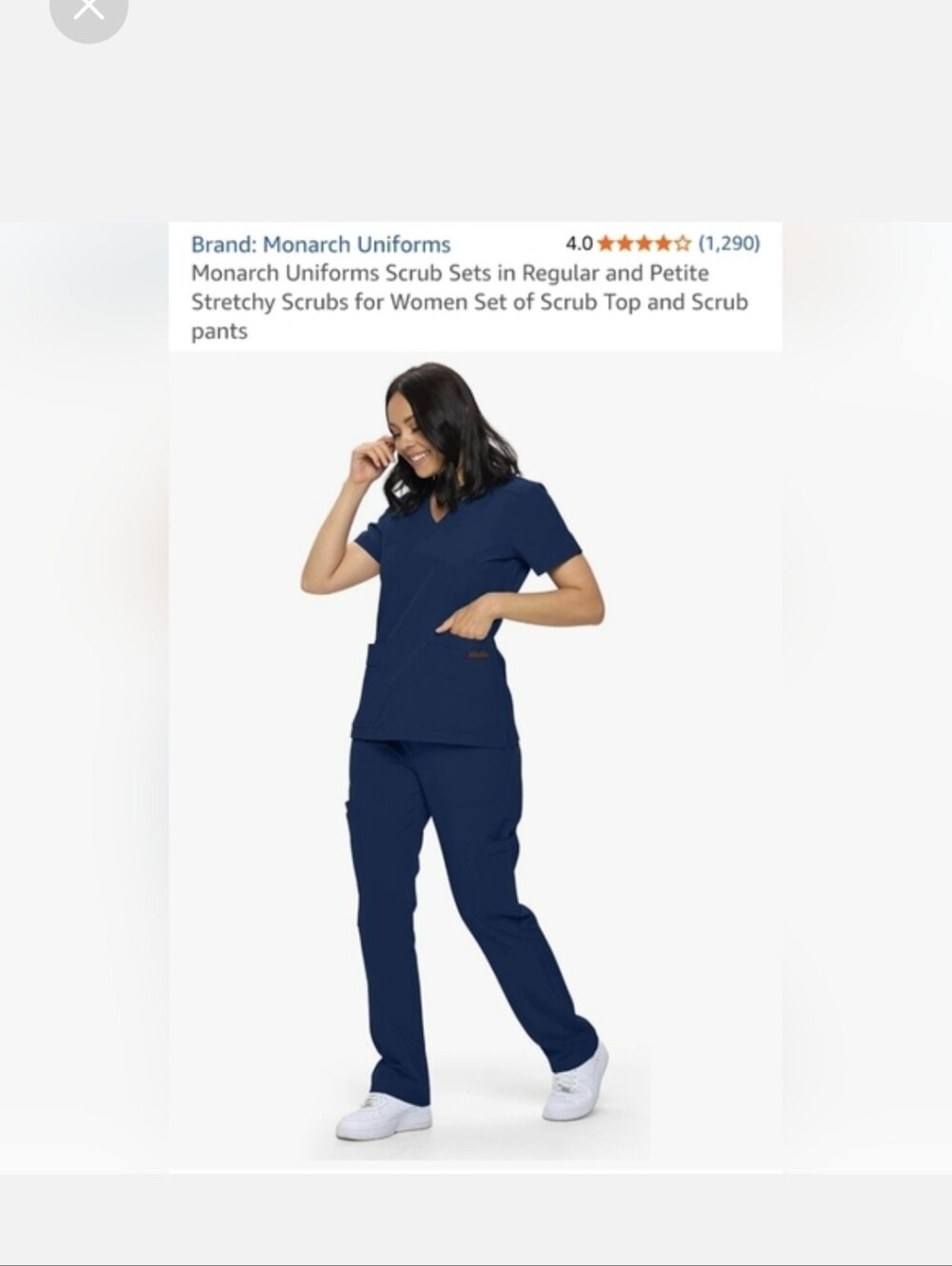 Navy Blue Scrubs Xl